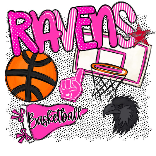 Ravens Basketball Spirit-Pink