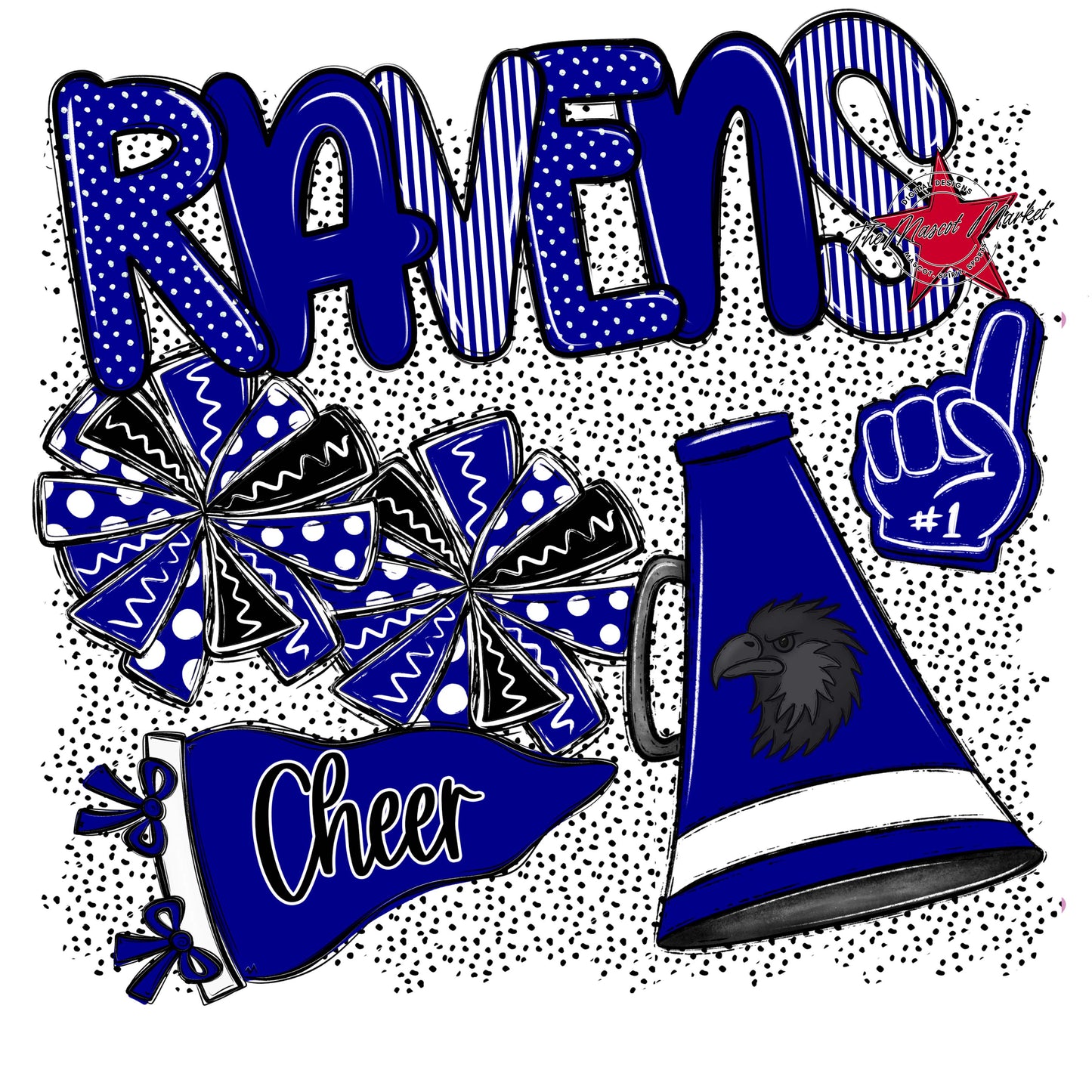 Ravens Cheer Spirit-Blue