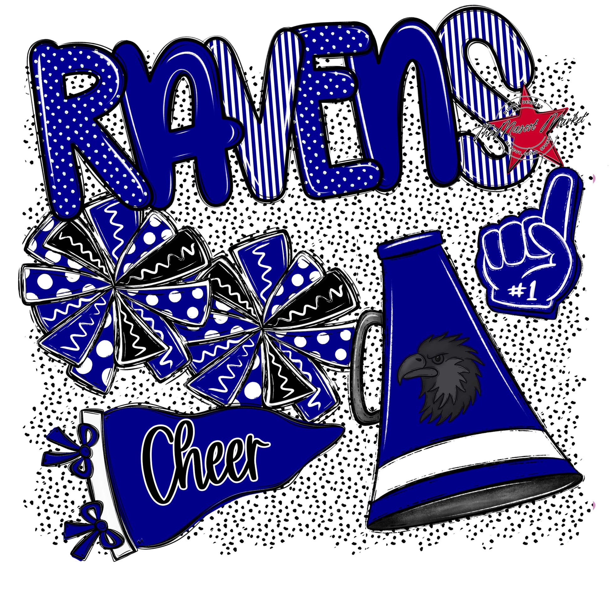 Ravens Cheer Spirit-Blue