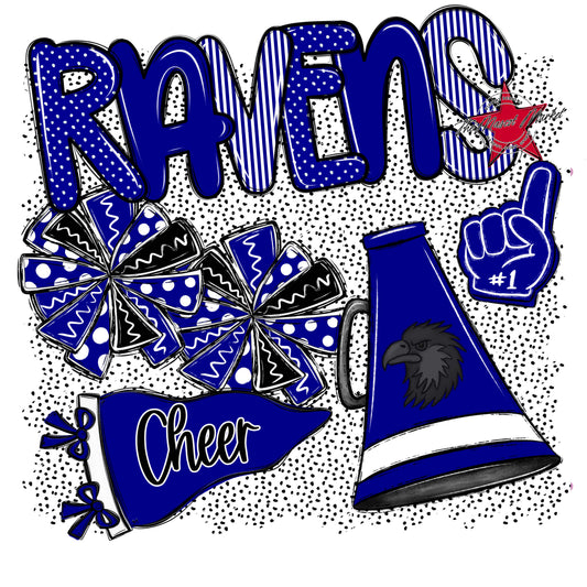 Ravens Cheer Spirit-Blue