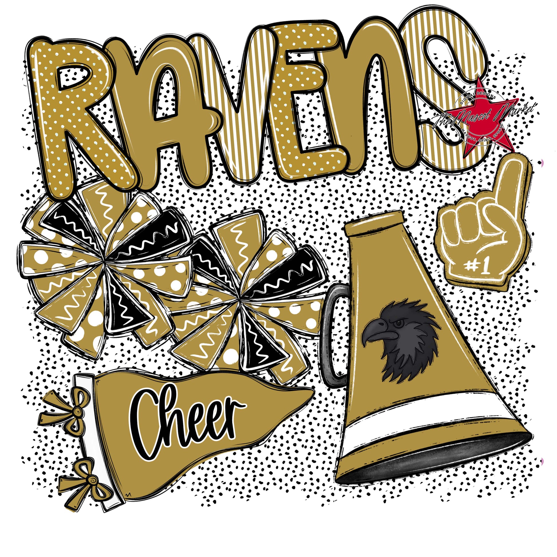 Ravens Cheer Spirit-Gold