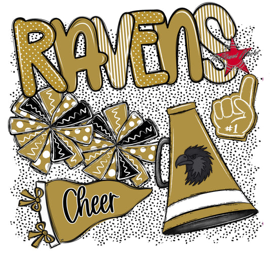 Ravens Cheer Spirit-Gold