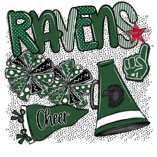 Ravens Cheer Spirit-Green