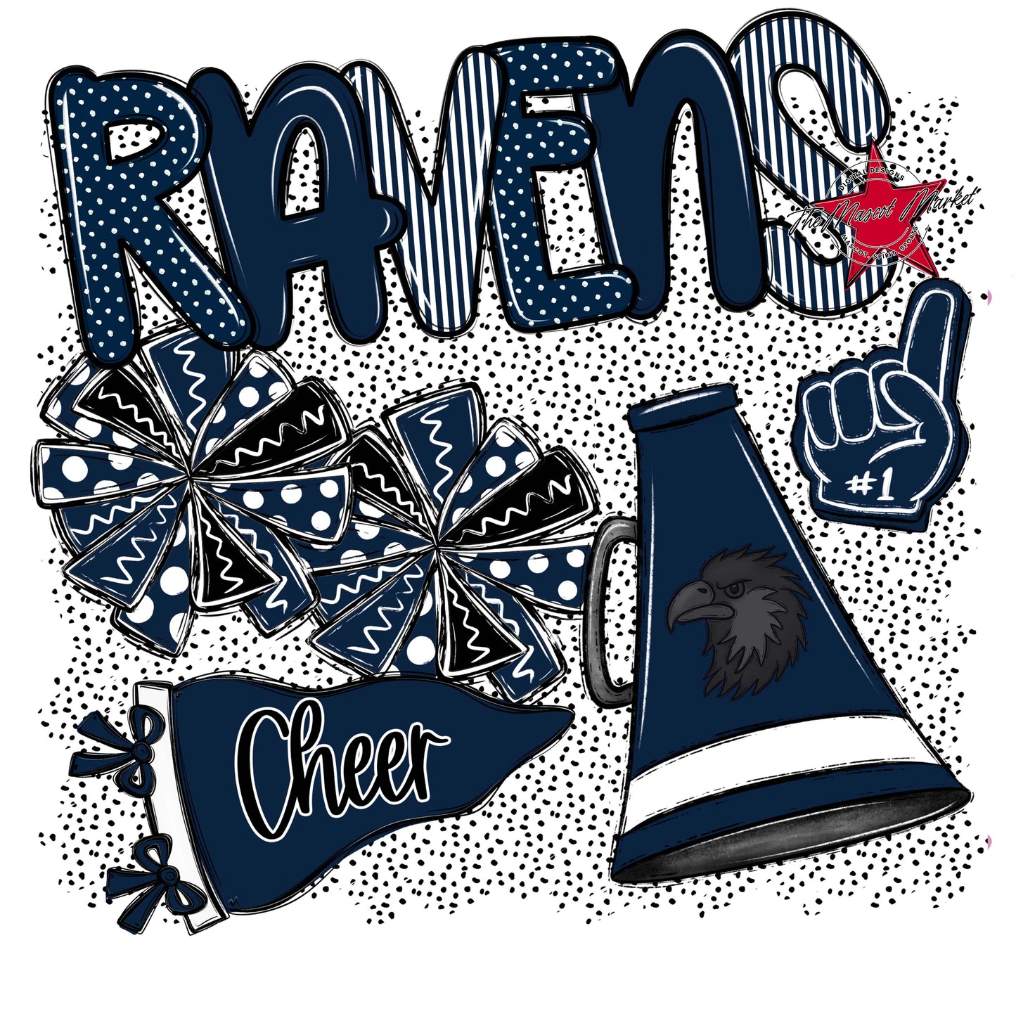 Ravens Cheer Spirit-Navy