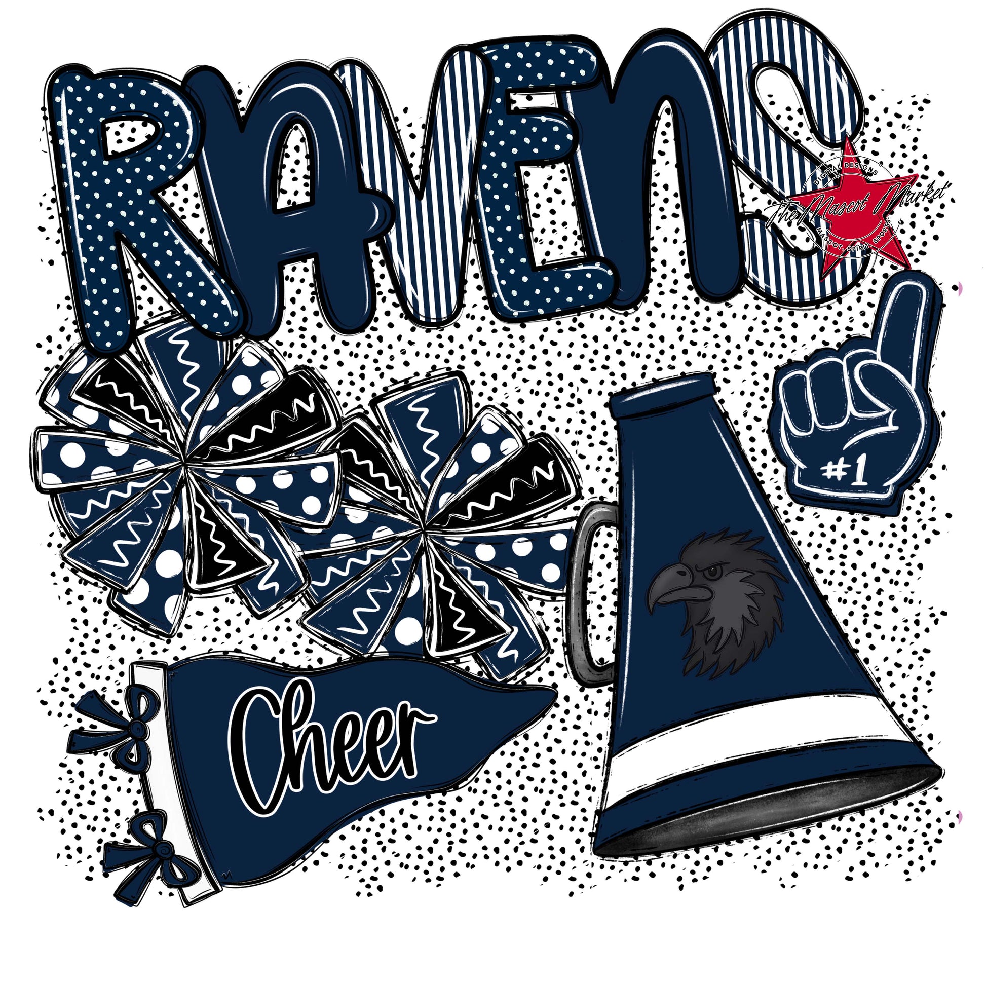 Ravens Cheer Spirit-Navy
