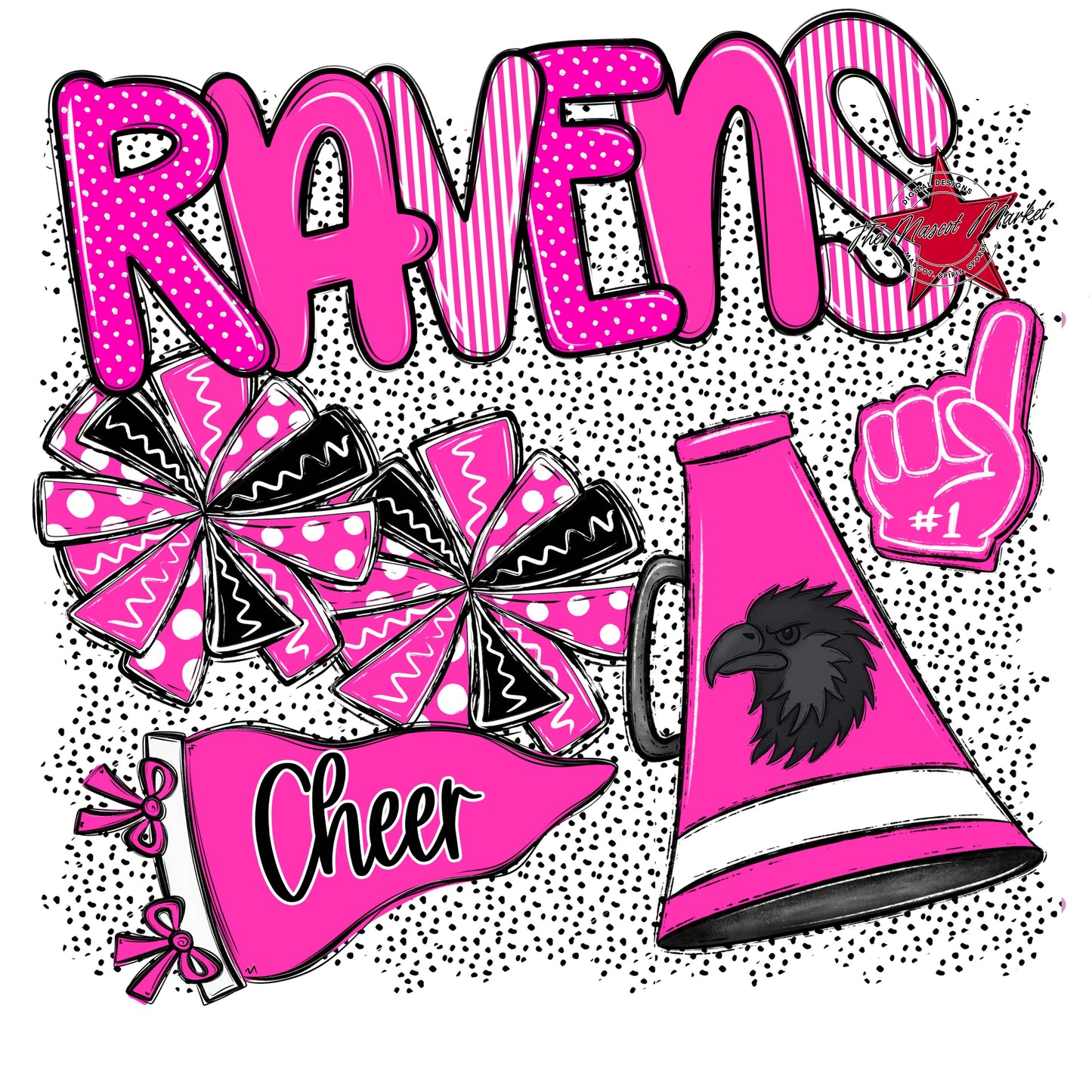 Ravens Cheer Spirit-Pink