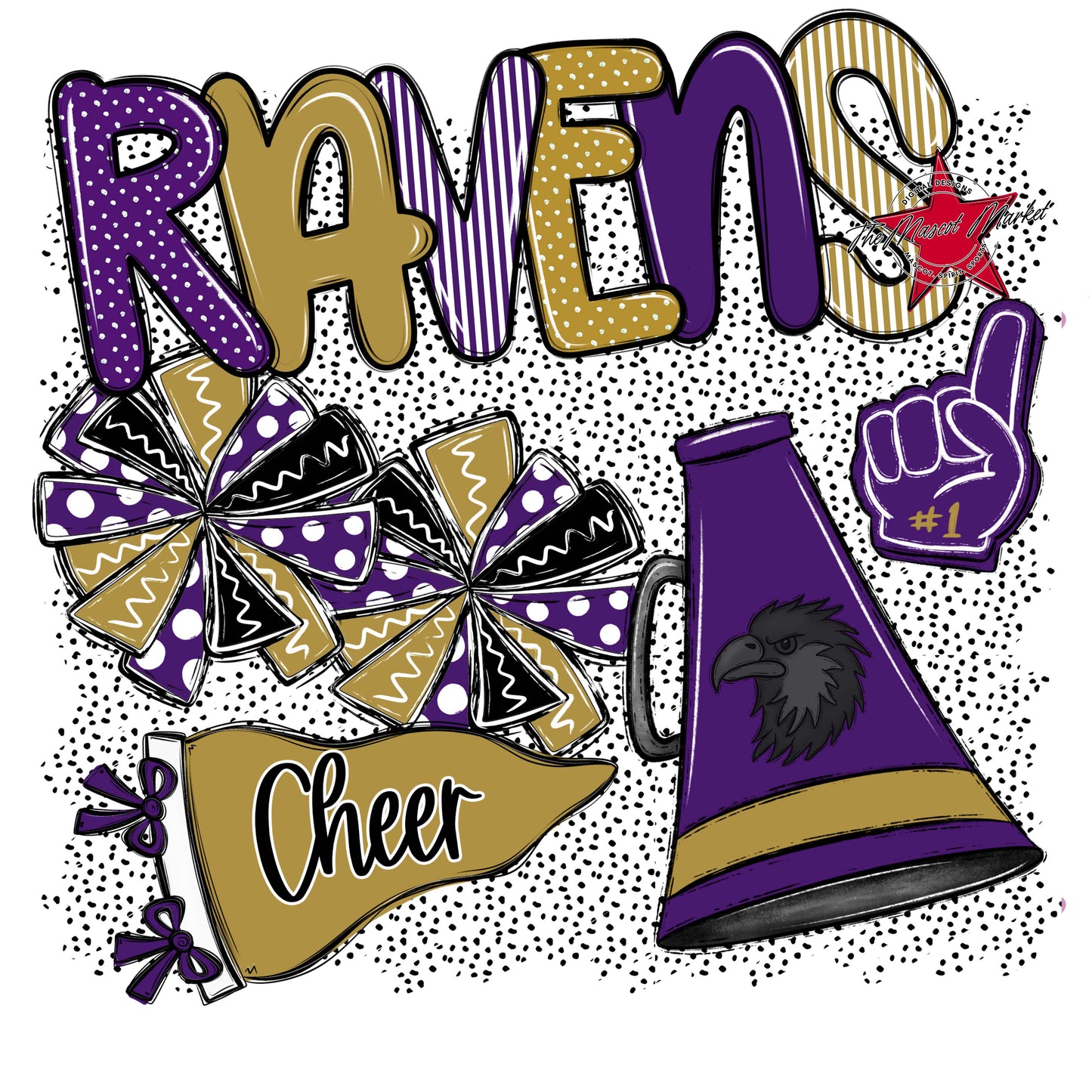 Ravens Cheer Spirit-Purple & Gold