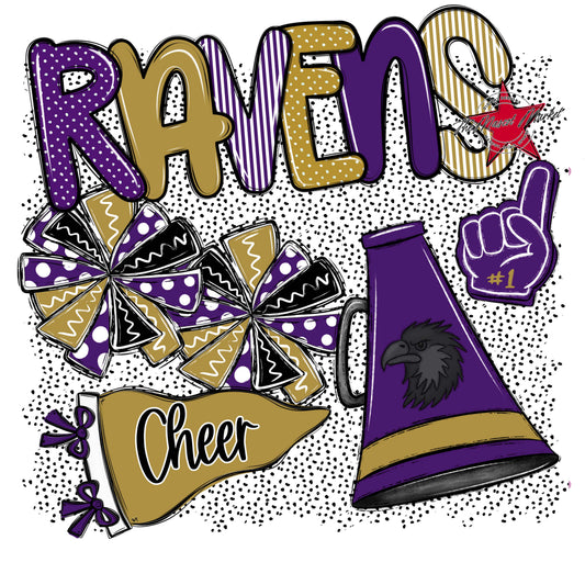 Ravens Cheer Spirit-Purple & Gold