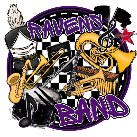 Ravens Circle Band Design-Purple
