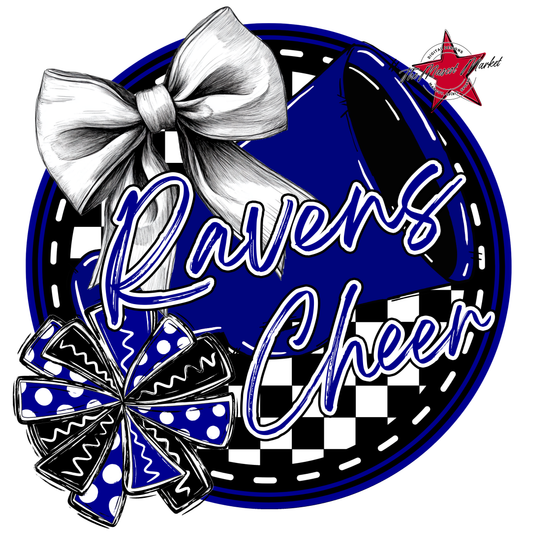 Ravens Circle Cheer Design-Blue