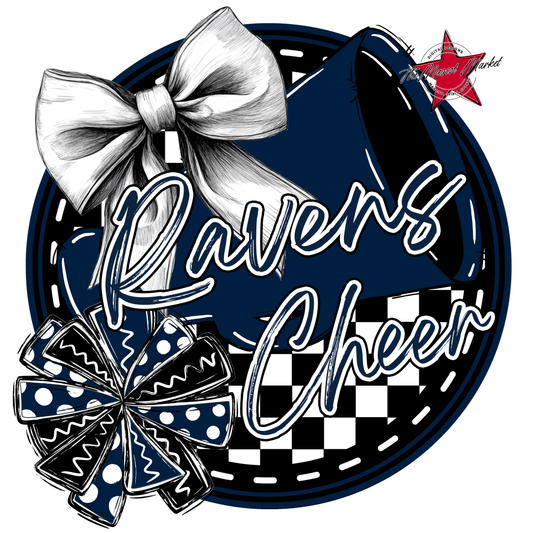 Ravens Circle Cheer Design-Navy