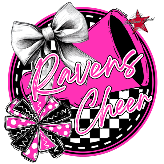 Ravens Circle Cheer Design-Pink