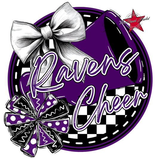 Ravens Circle Cheer Design-Purple