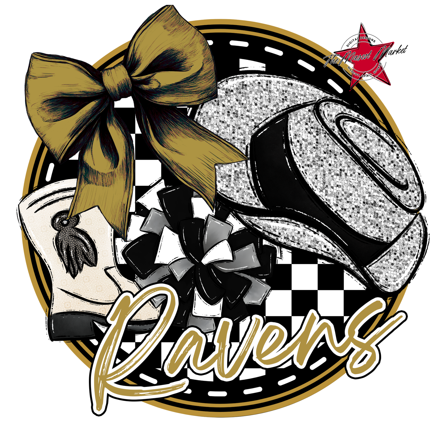 Ravens Circle Drillteam Design-Gold