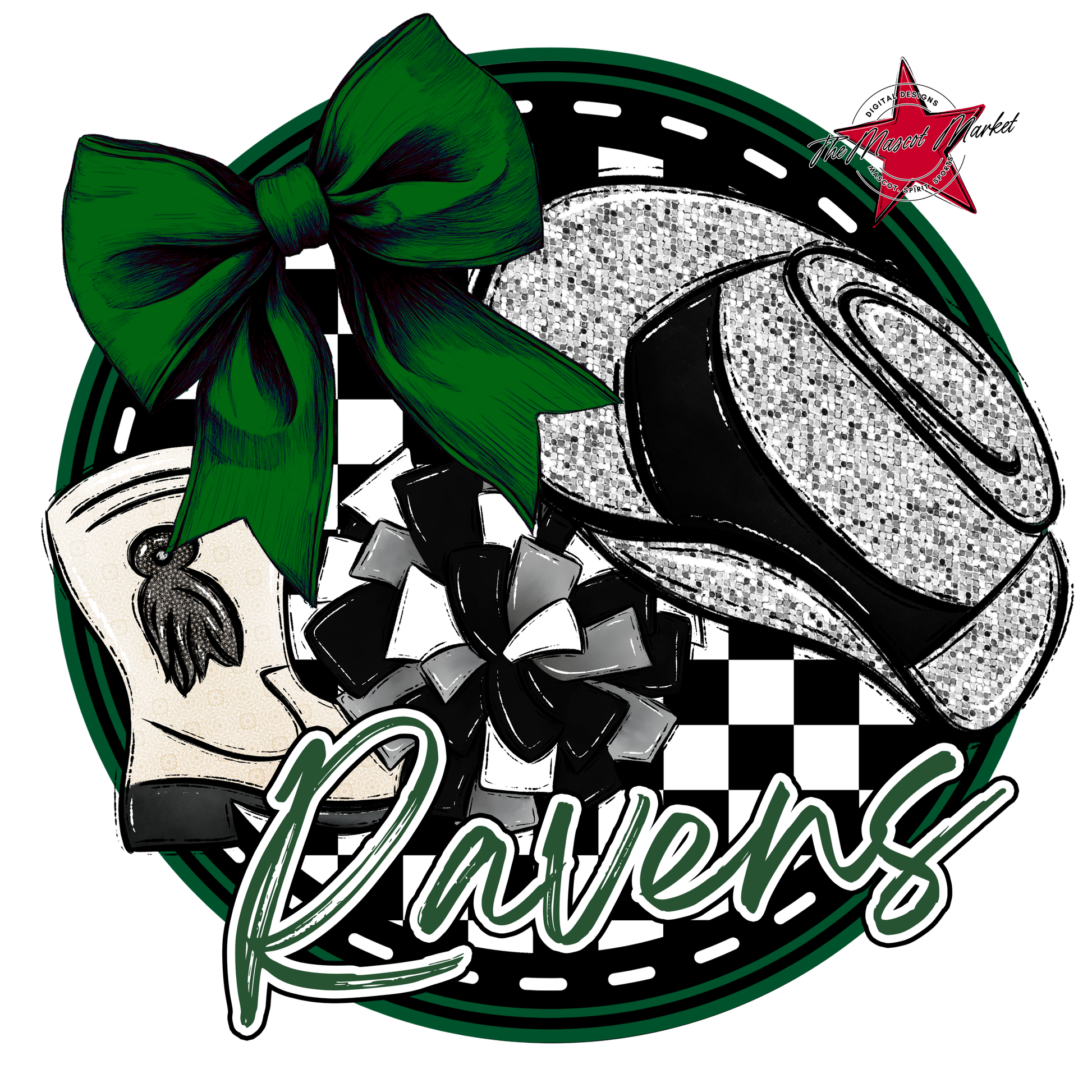 Ravens Circle Drillteam Design-Green