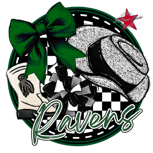 Ravens Circle Drillteam Design-Green