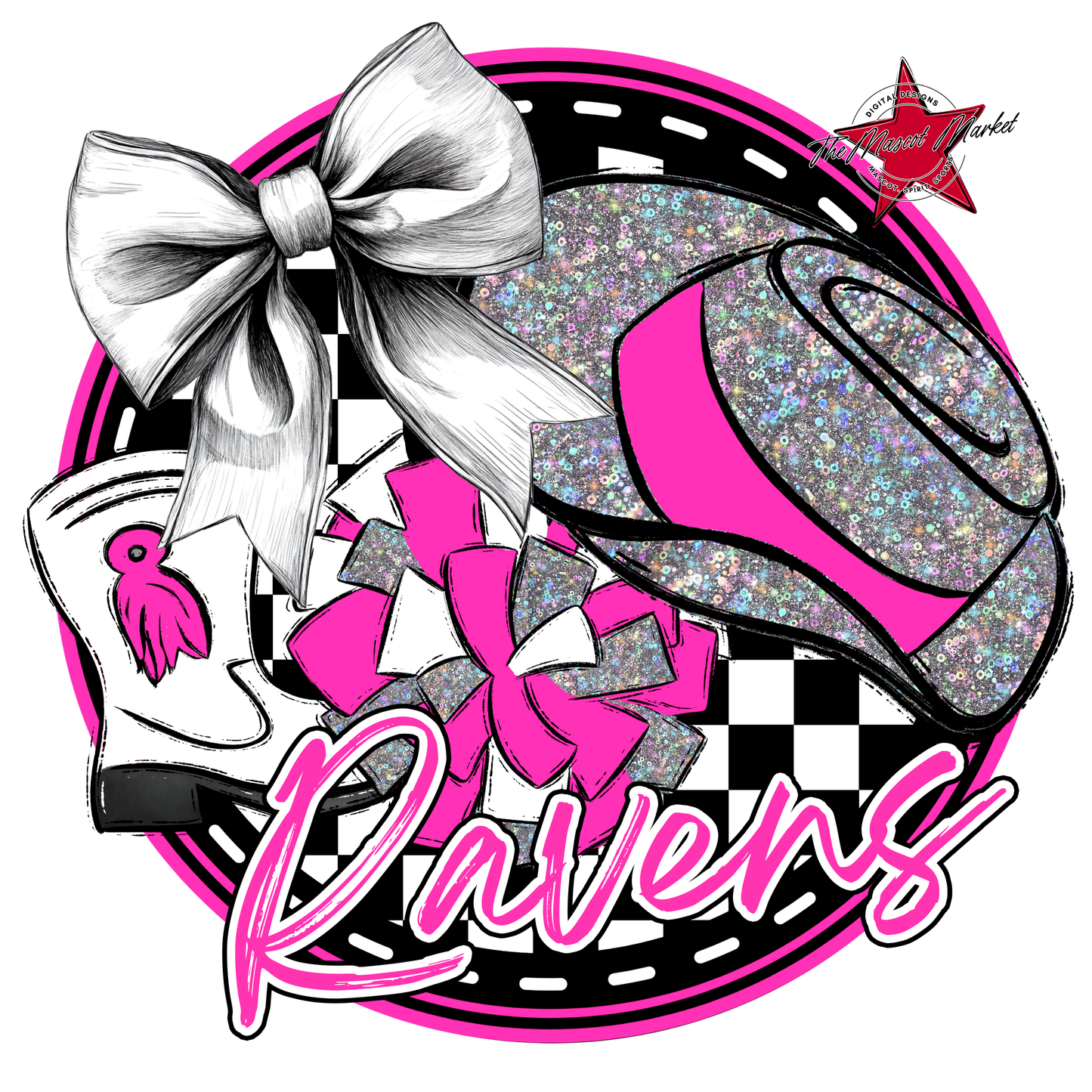 Ravens Circle Drillteam Design-Pink