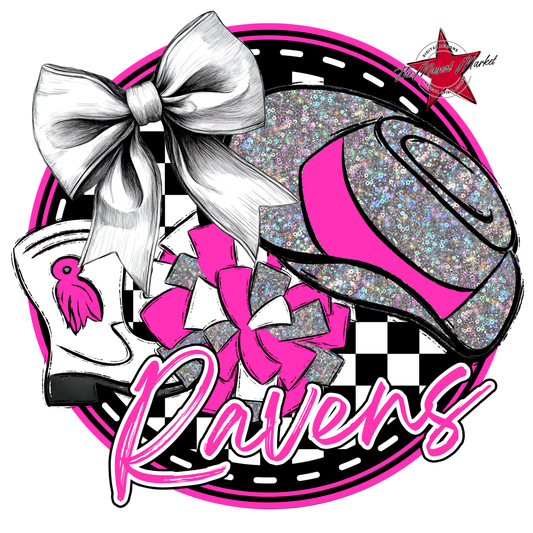 Ravens Circle Drillteam Design-Pink