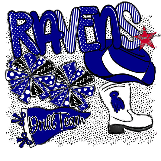 Ravens Drillteam Spirit-Blue