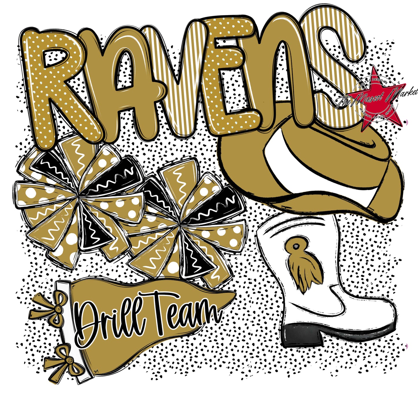 Ravens Drillteam Spirit-Gold