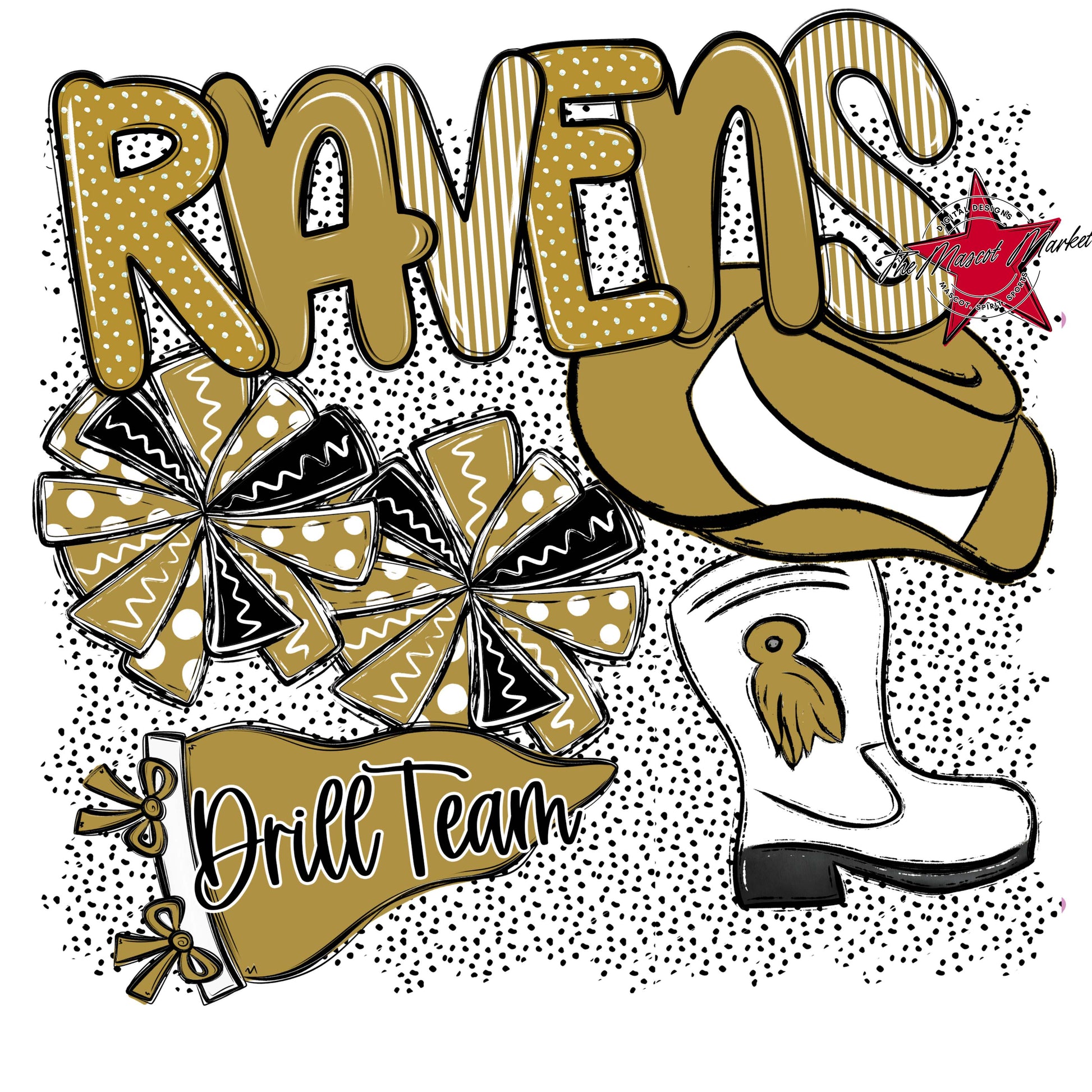 Ravens Drillteam Spirit-Gold