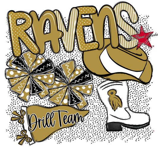 Ravens Drillteam Spirit-Gold