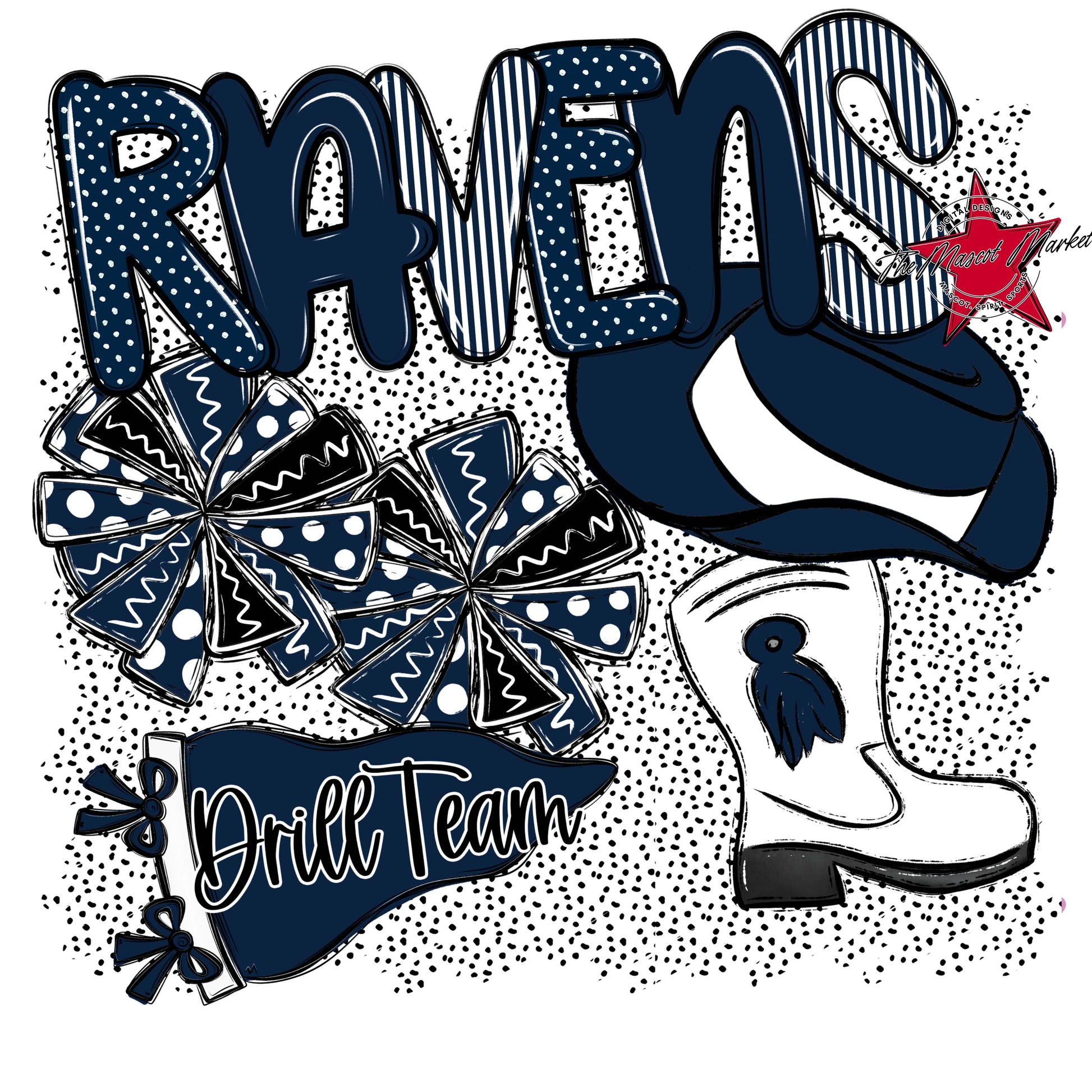 Ravens Drillteam Spirit-Navy