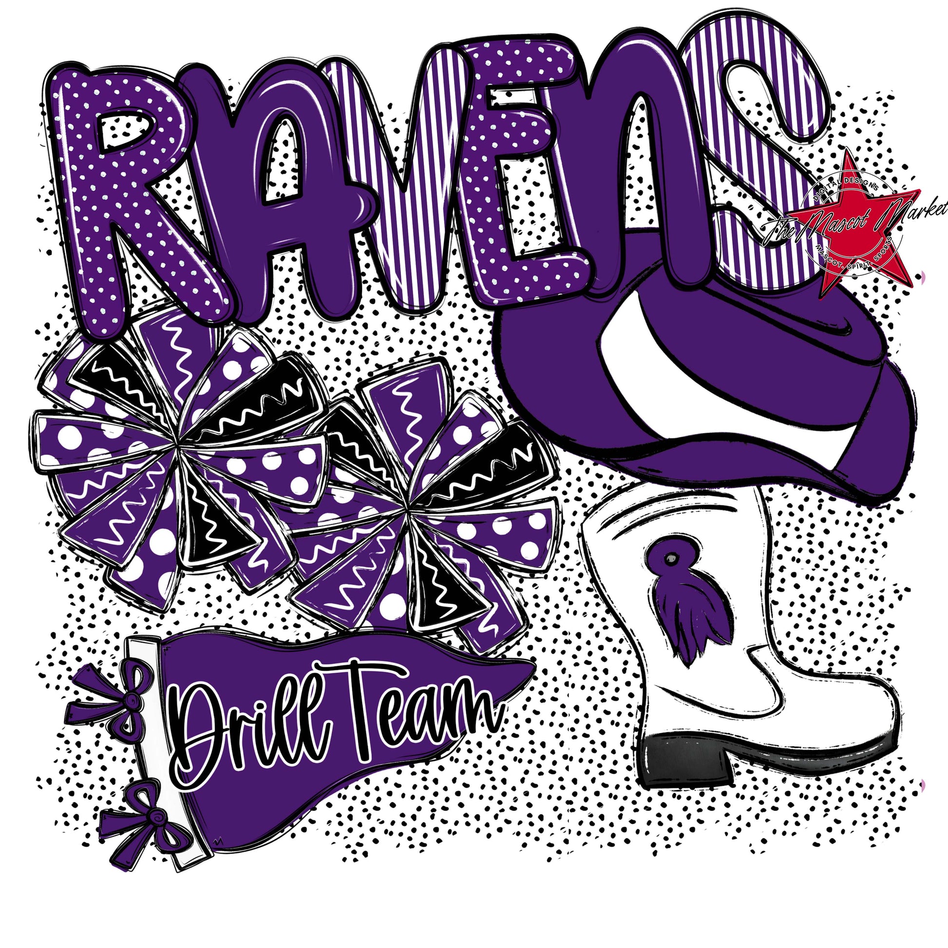 Ravens Drillteam Spirit-Purple