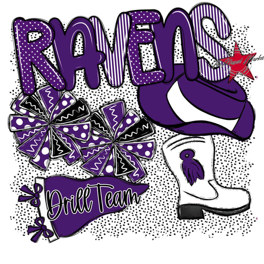Ravens Drillteam Spirit-Purple