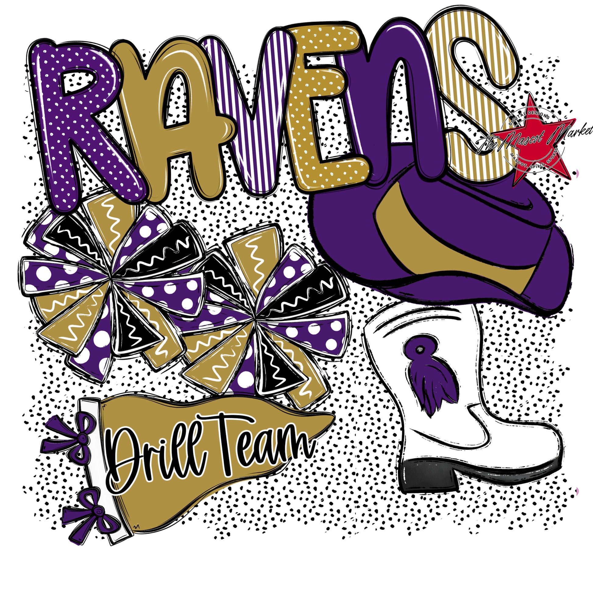 Ravens Drillteam Spirit-Purple & Gold