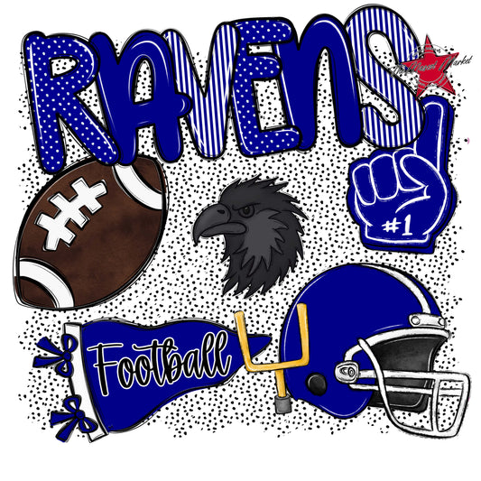 Ravens Football Spirit-Blue