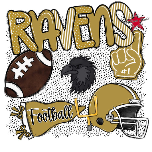 Ravens Football Spirit-Gold