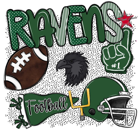 Ravens Football Spirit-Green
