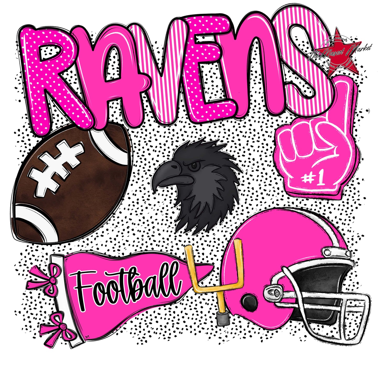 Ravens Football Spirit-Pink