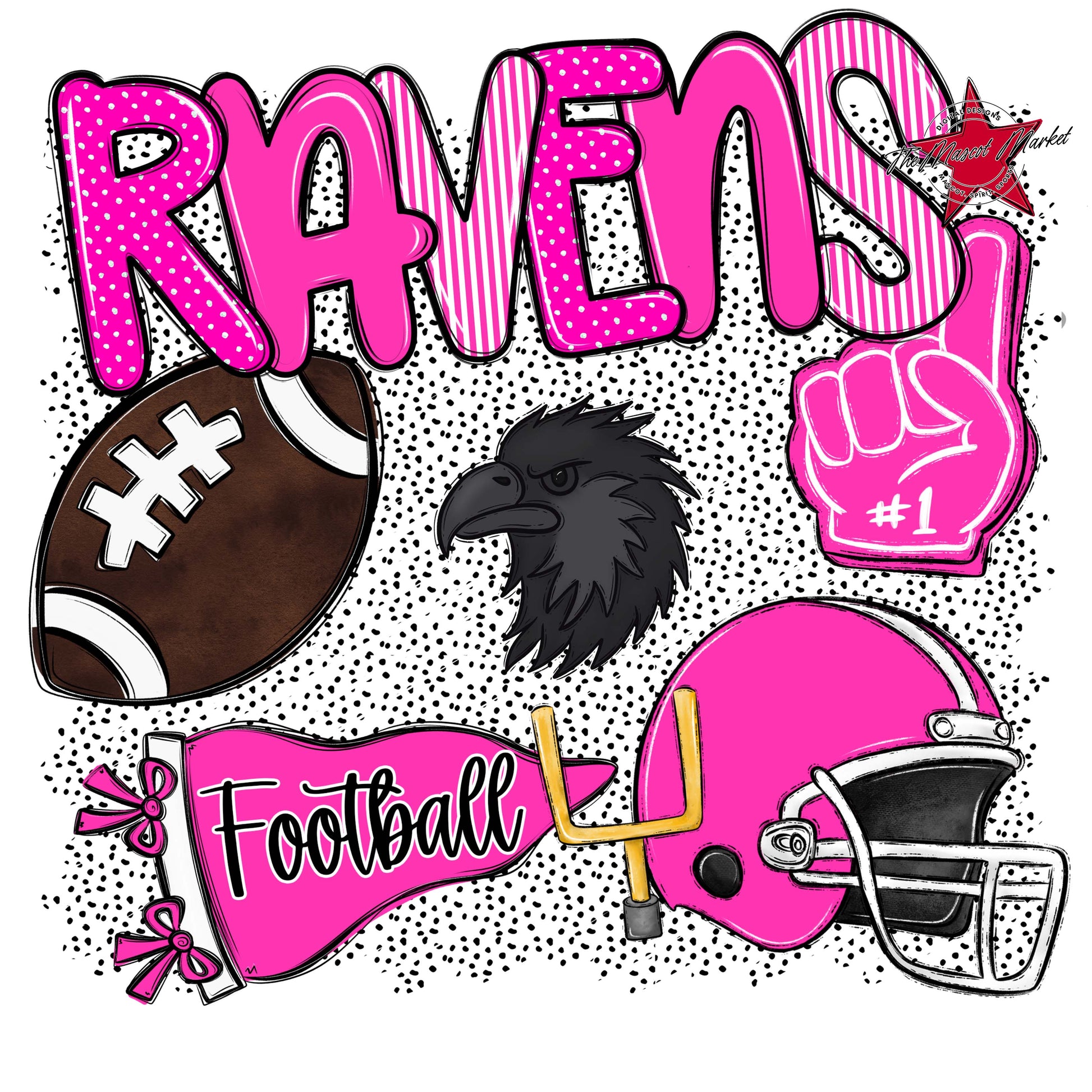 Ravens Football Spirit-Pink
