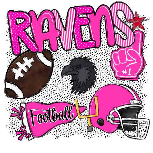 Ravens Football Spirit-Pink