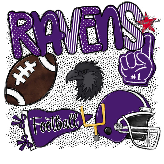 Ravens Football Spirit-Purple