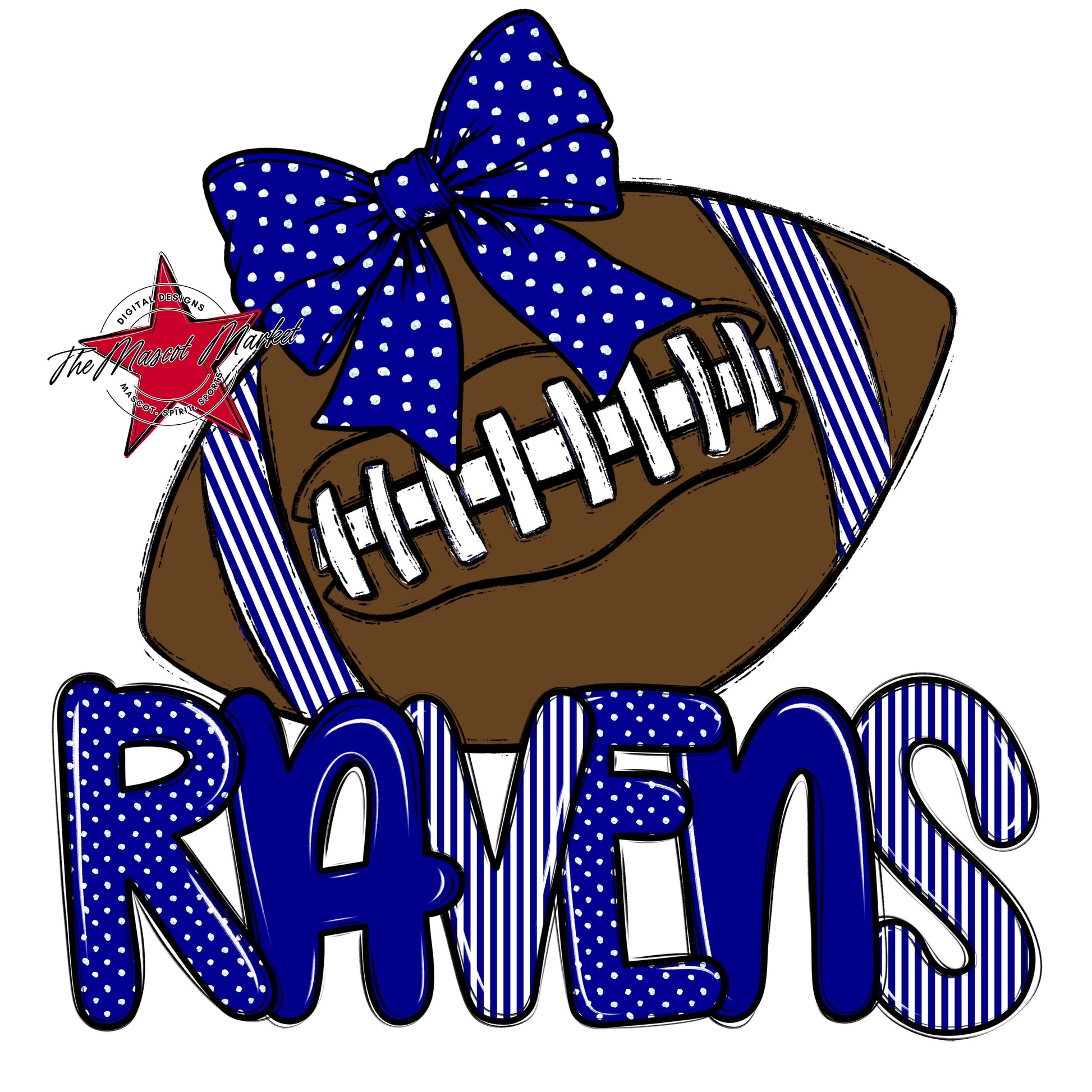 Ravens Football Spirit Design-Blue