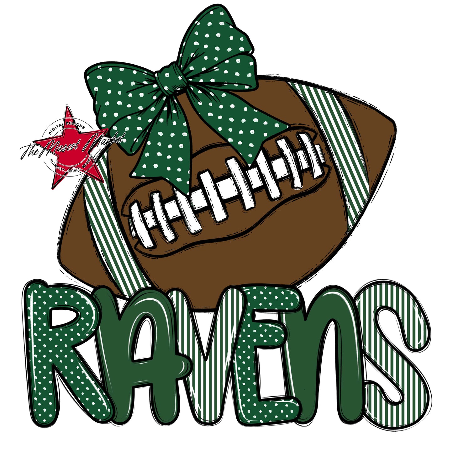 Ravens Football Spirit Design-Green