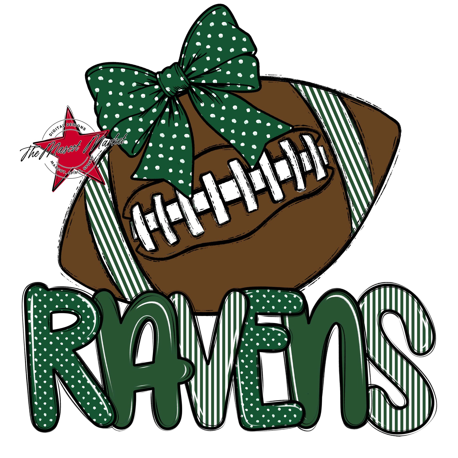 Ravens Football Spirit Design-Green