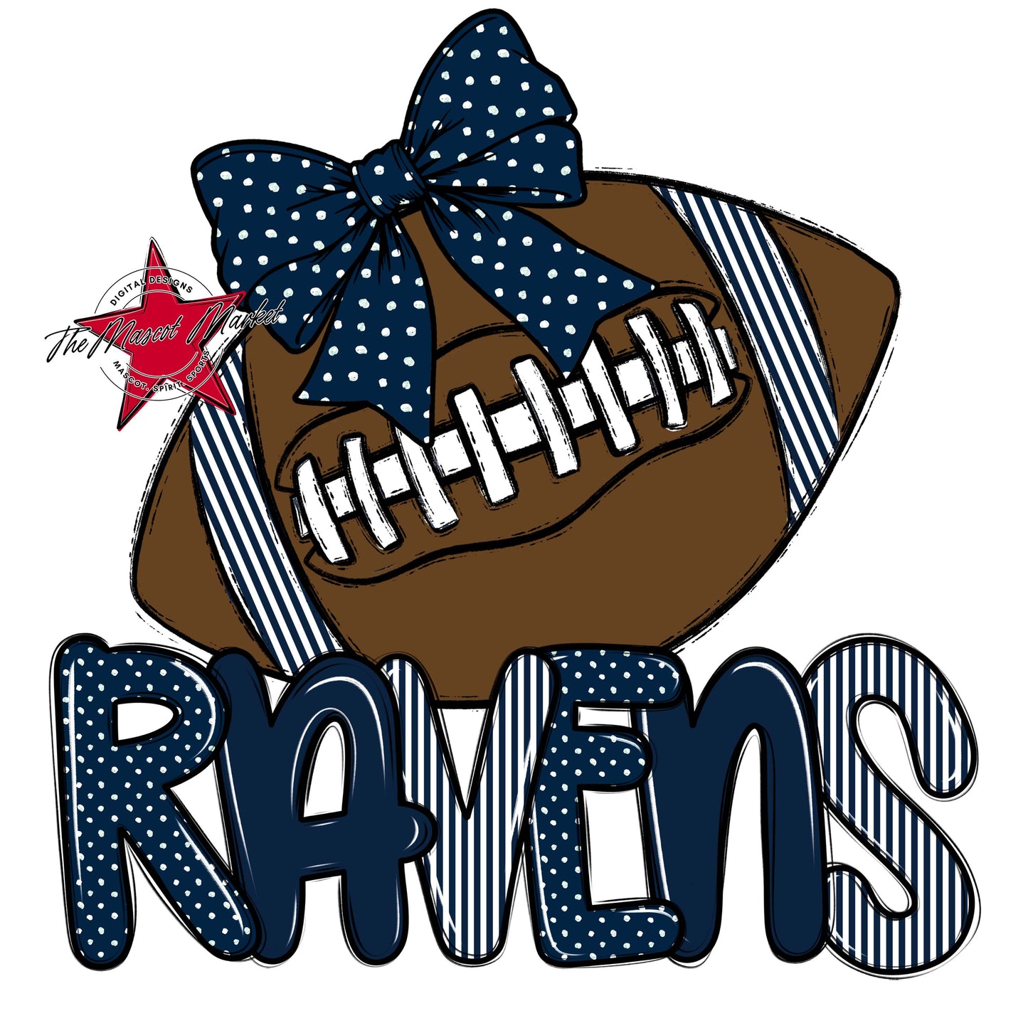 Ravens Football Spirit Design-Navy
