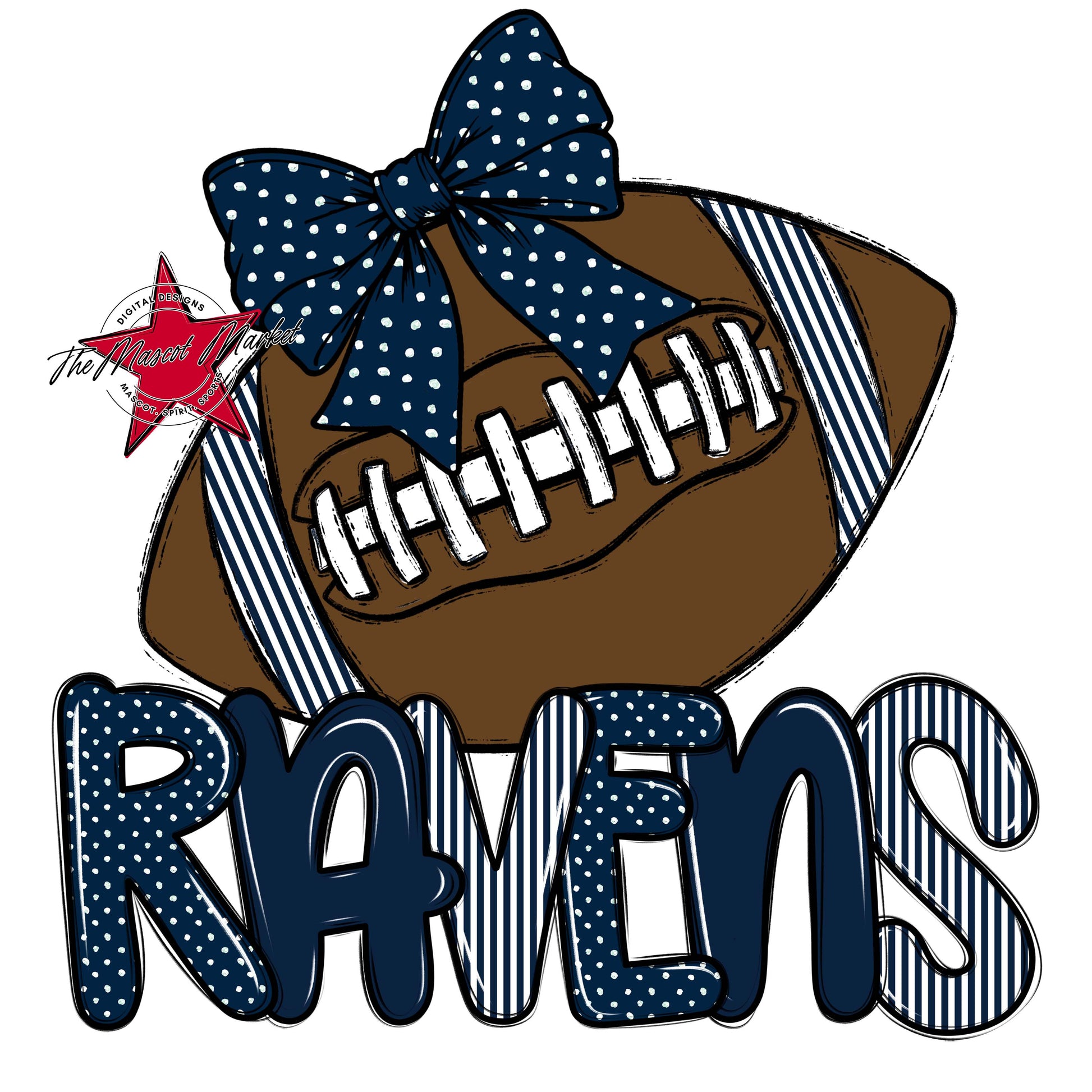 Ravens Football Spirit Design-Navy