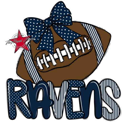 Ravens Football Spirit Design-Navy