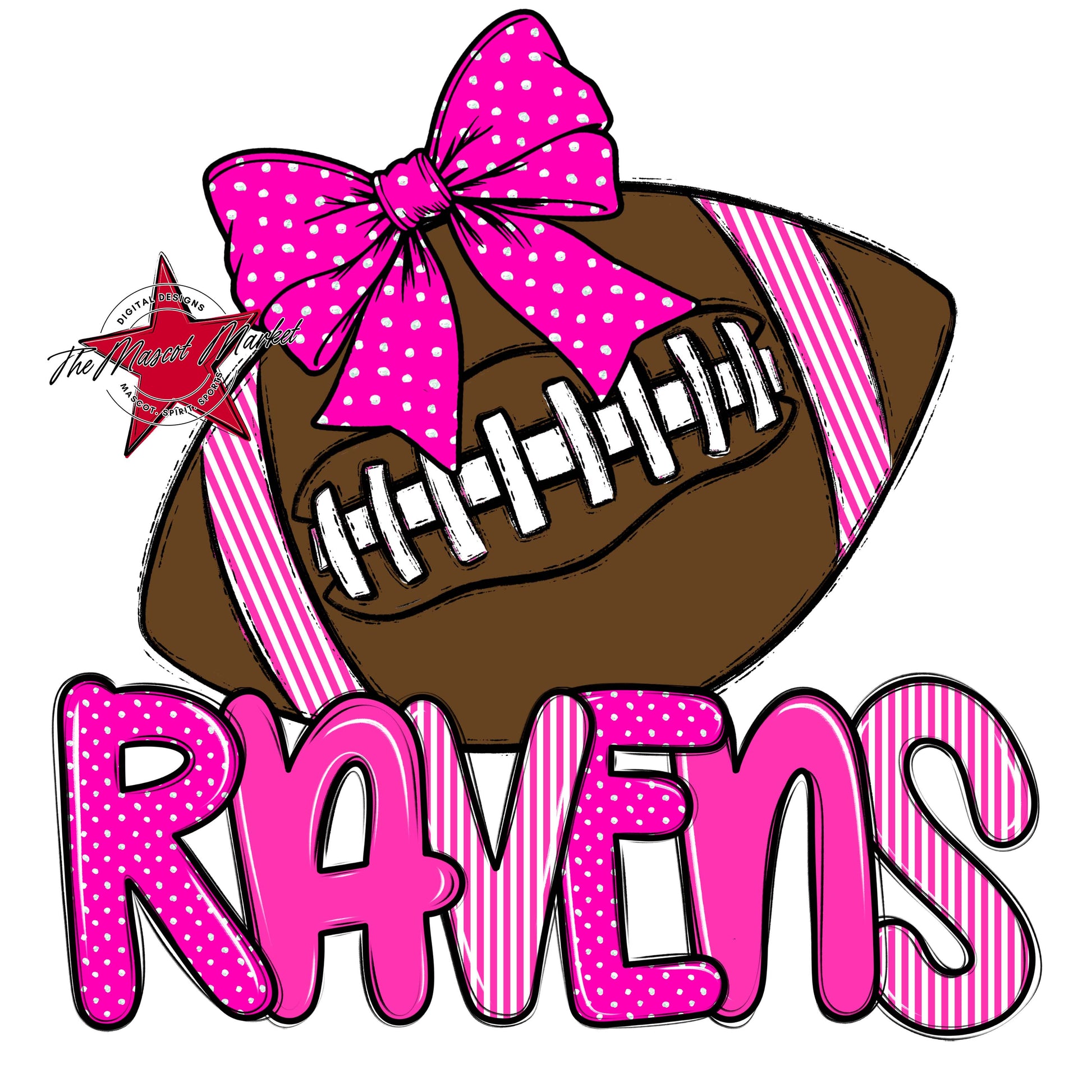 Ravens Football Spirit Design-Pink
