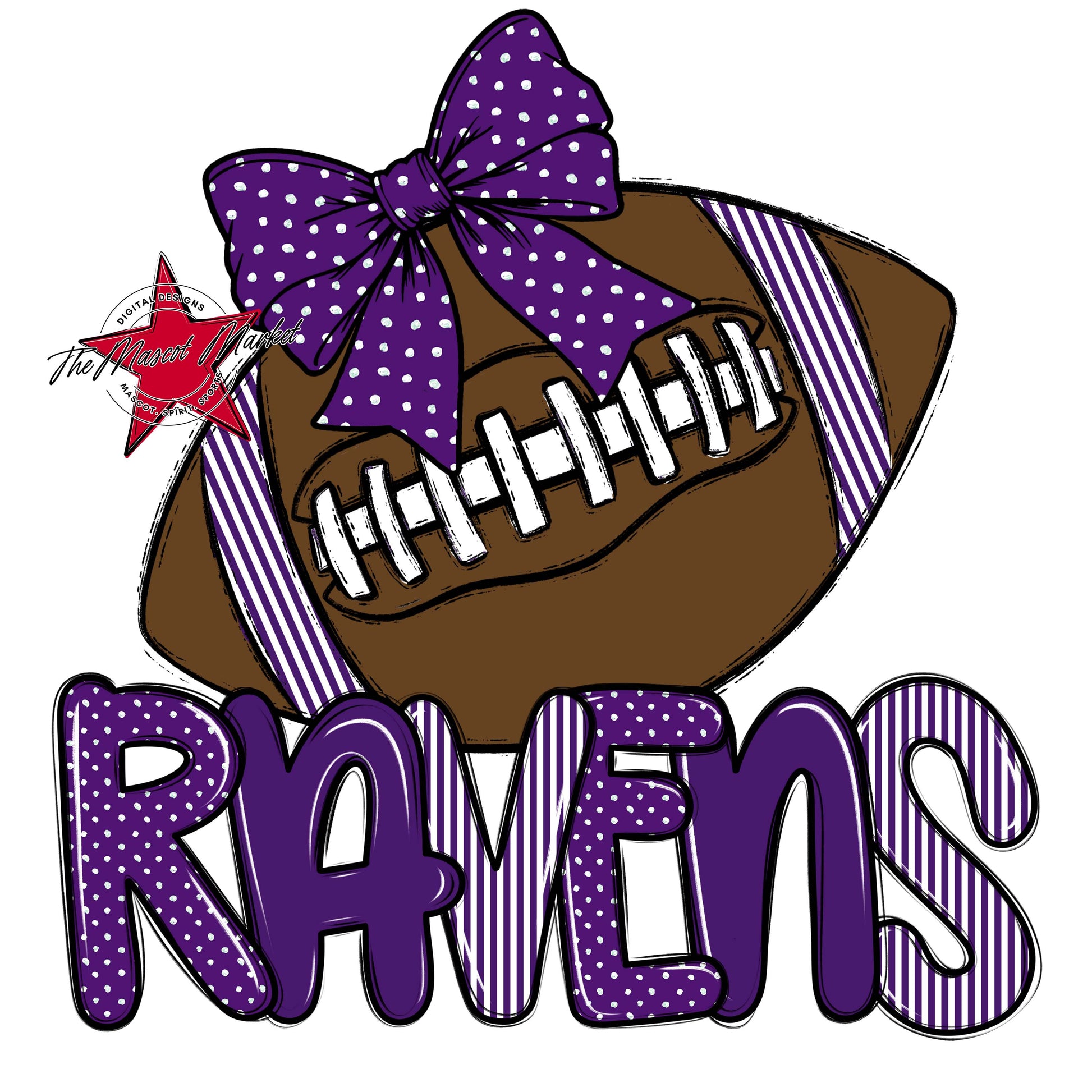 Ravens Football Spirit Design-Purple