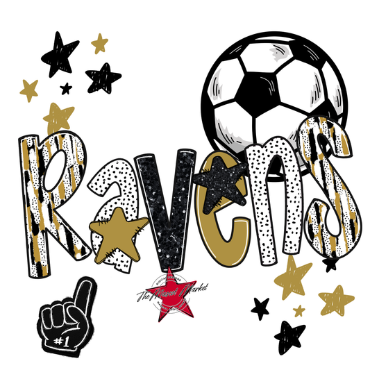 Ravens Soccer Scrape-Gold