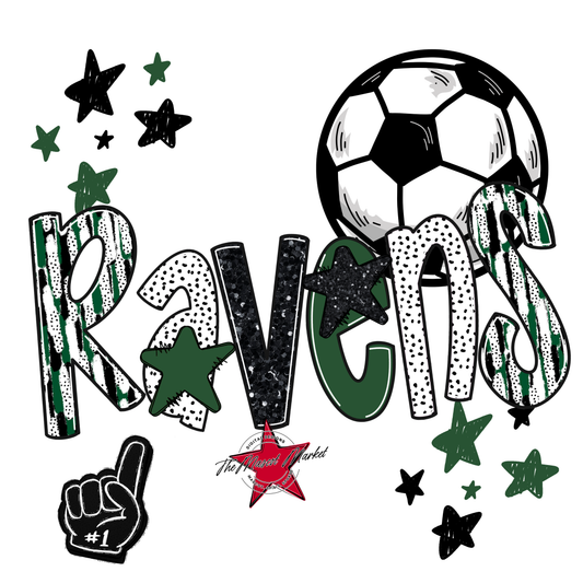 Ravens Soccer Scrape-Green
