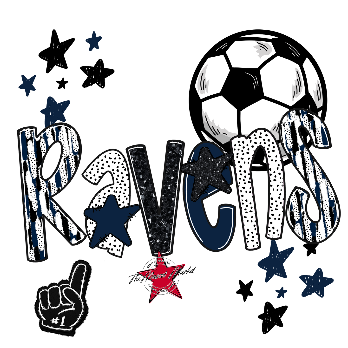 Ravens Soccer Scrape-Navy