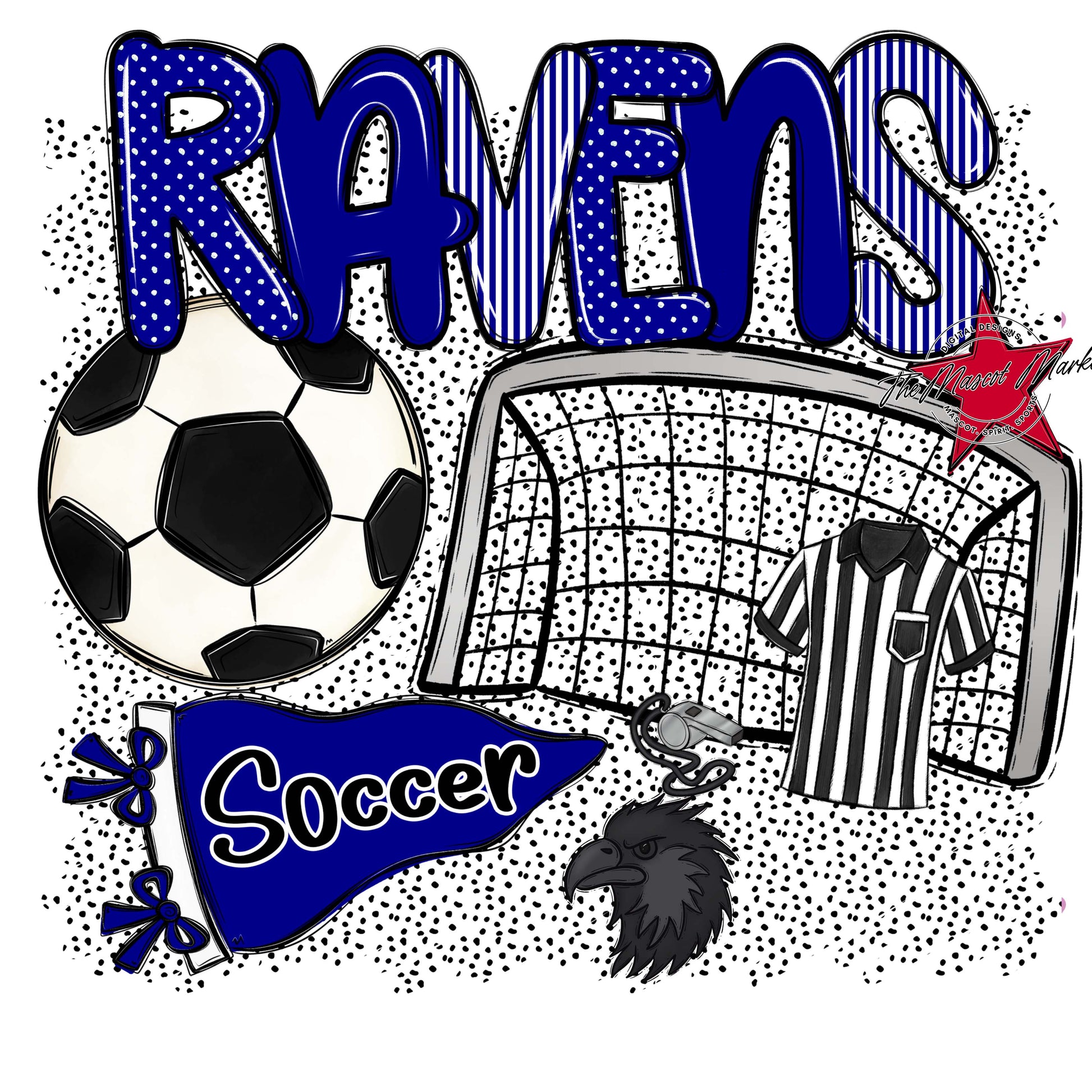 Ravens Soccer Spirit-Blue