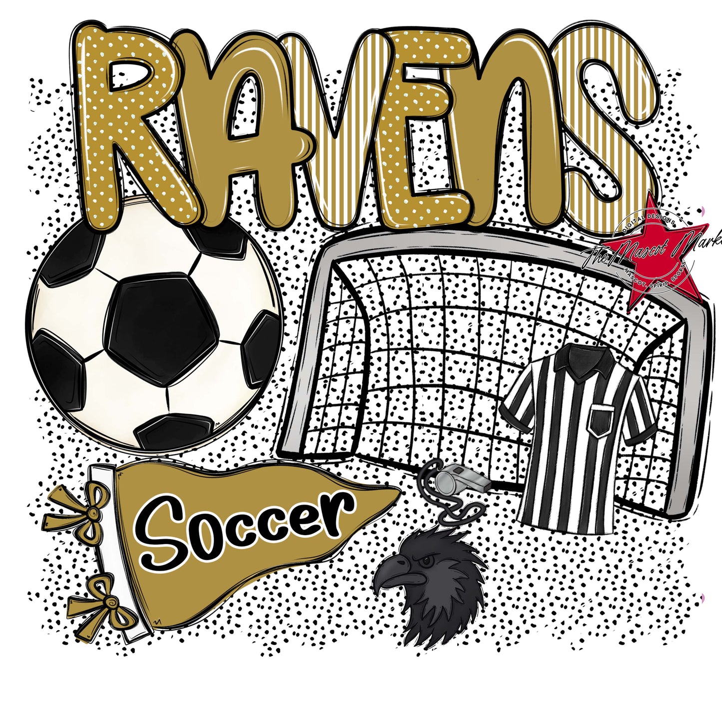 Ravens Soccer Spirit-Gold